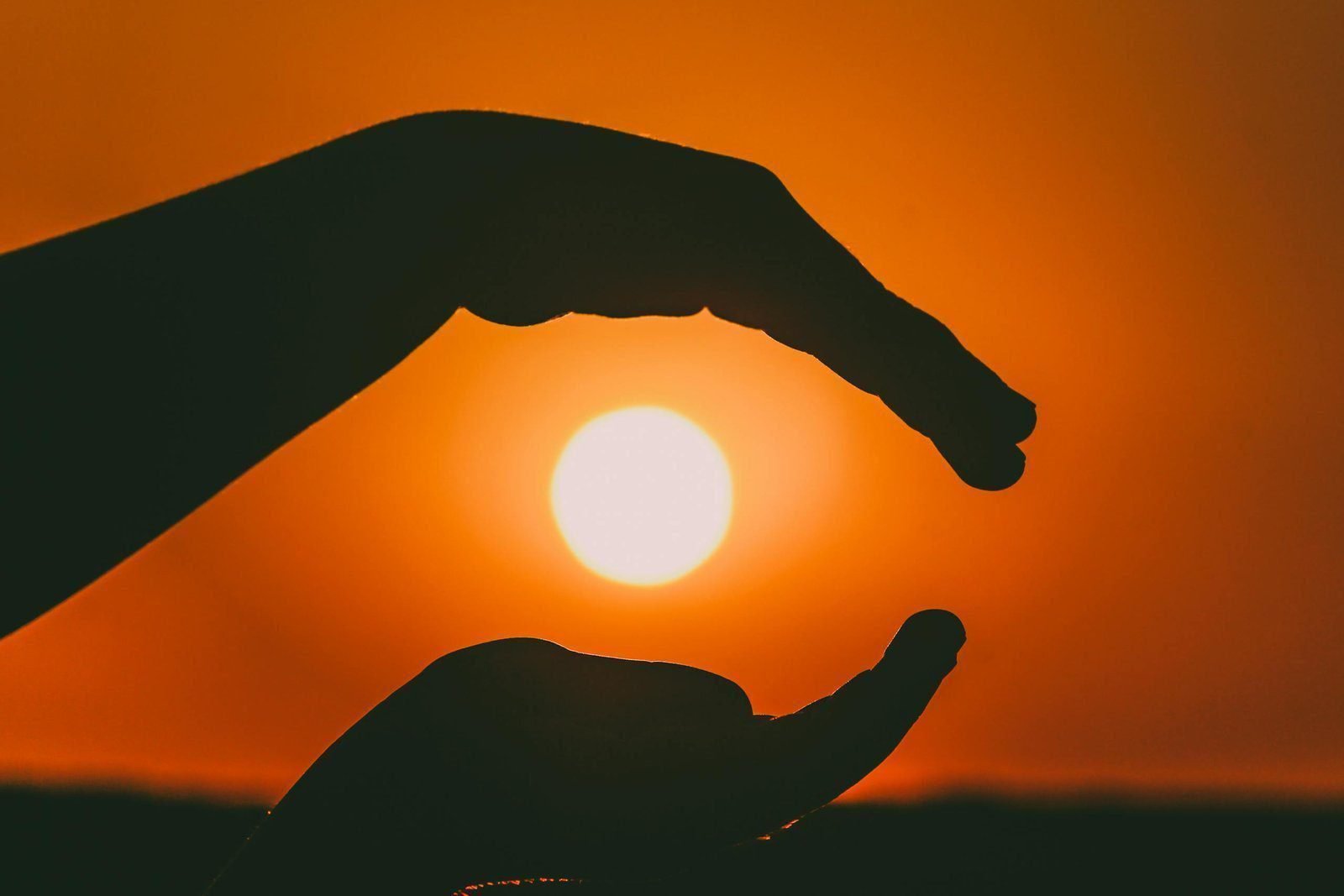 Solomon’s Law 1 Solomon’s Law.Silhouetted hands in a sunset scene capturing the sun's glow.